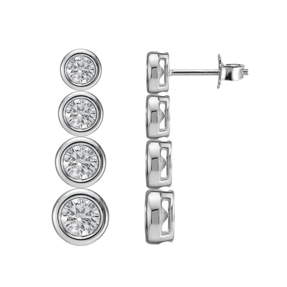 Pendientes Idee Preziose dal 1987 Mujer in Oro blanco Diamante 0.31 Ct IP.OK18B/9D - IP.OK18B/9D